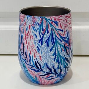 Lilly Pulitzer Kaleidoscope Coral 12 Oz Stemless Tumbler